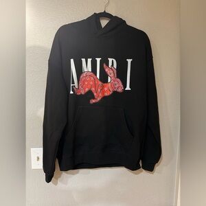Amiri Black Hoodie - Red Rabbit - Bandana - Small
